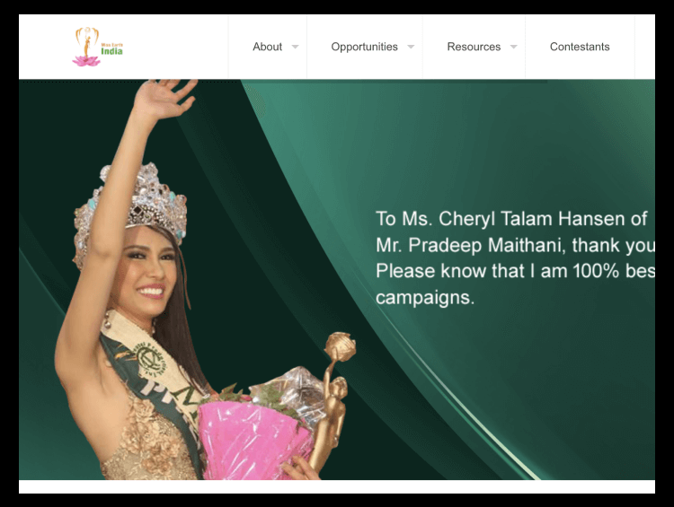 Miss Earth India Screen